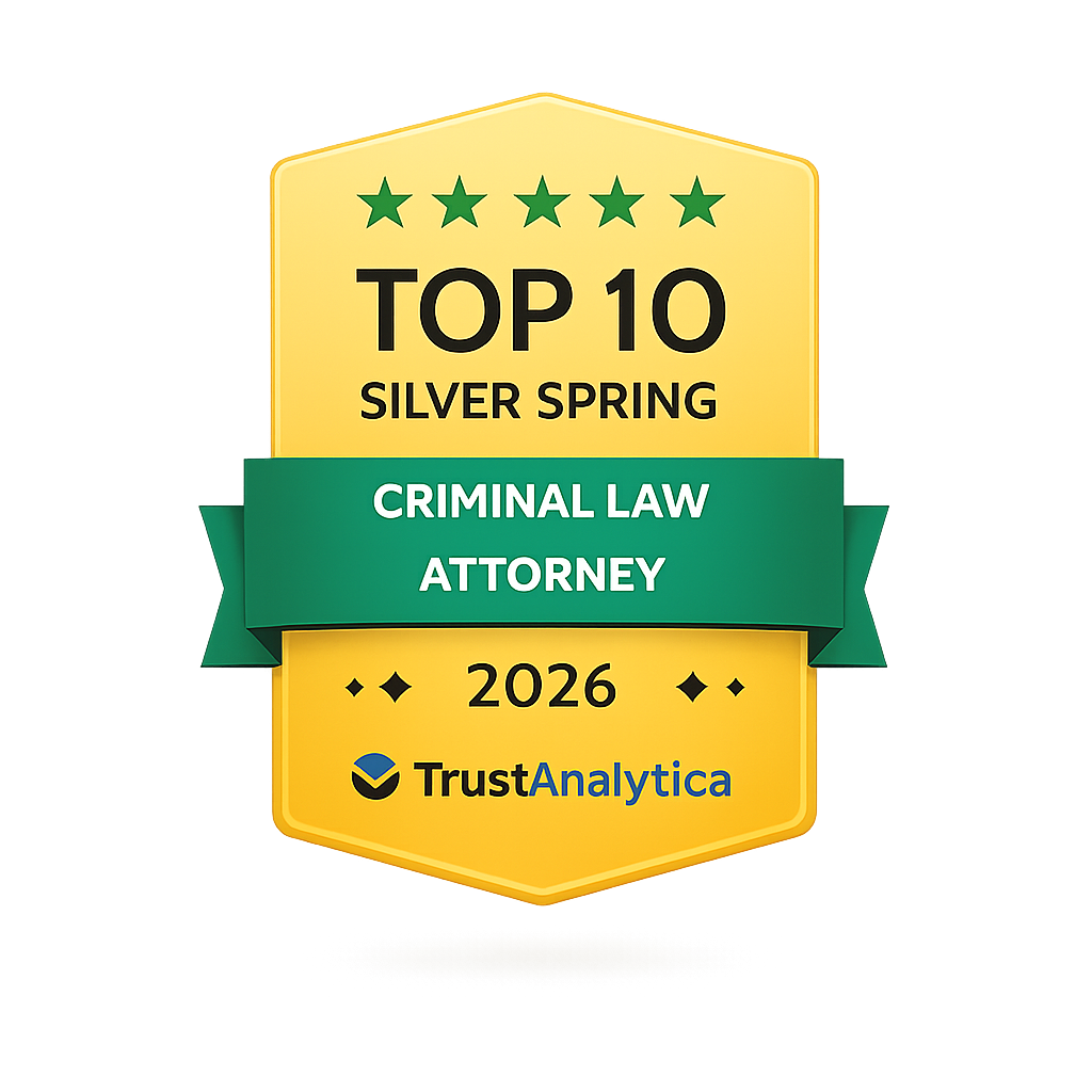 Trust Analytica Top 10 Criminal Lawyer Silver Spring badge
